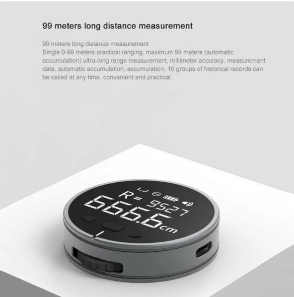 Instrumento de medición de distancia, Cinta métrica de regla electrónica, Herramienta de regla electrónica de alta precisión LCD digital