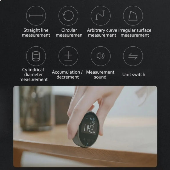 Instrumento de medición de distancia, Cinta métrica de regla electrónica, Herramienta de regla electrónica de alta precisión LCD digital